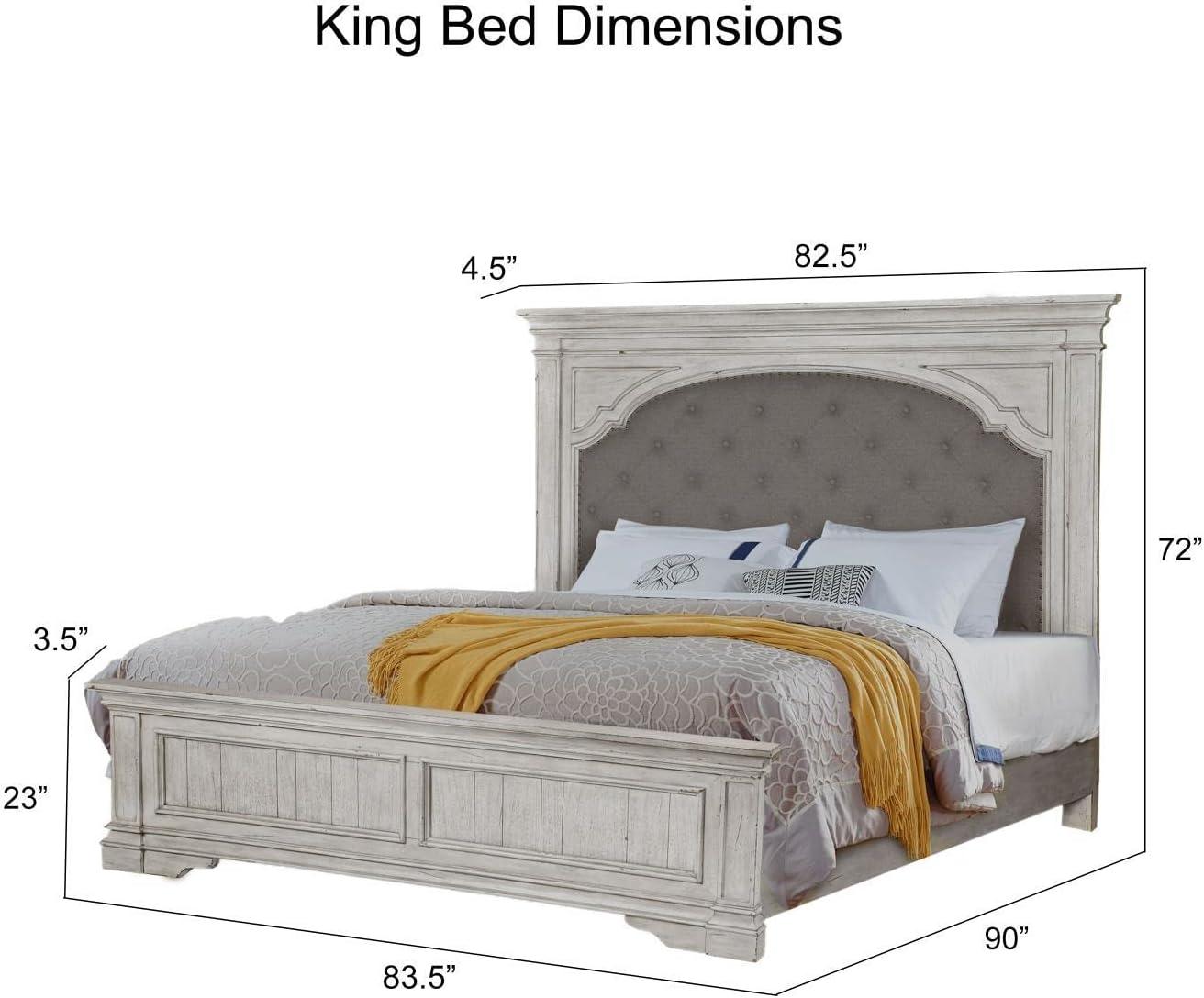 King Highland Park Bed Rustic Ivory - Steve Silver Co.