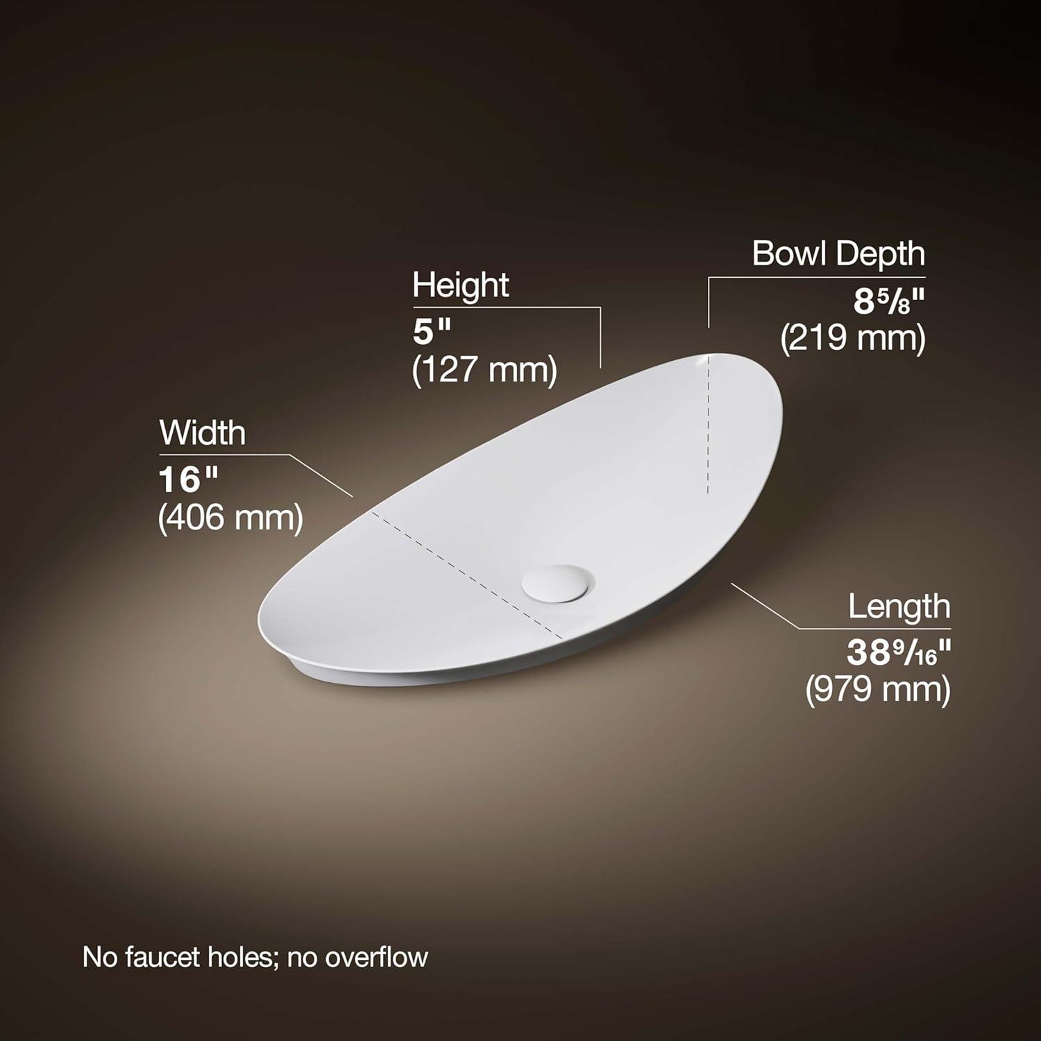 Veil® Trough Fireclay Specialty Vessel Bathroom Sink
