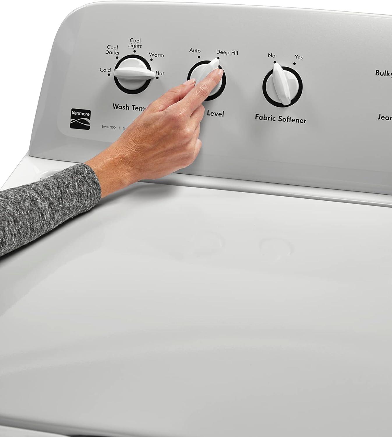 White 3.8 Cu. Ft. Stainless Steel Top-Load Washer