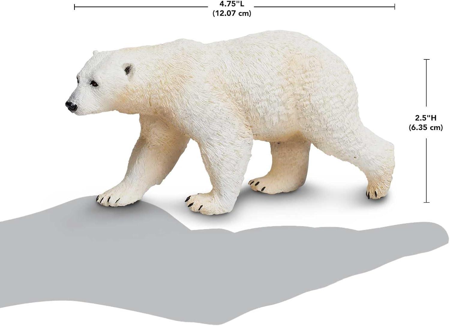 Safari Ltd. Polar Bear Figurine - Lifelike 4.75" Figure - Educational Toy for Boys, Girls, and Kids Ages 1+