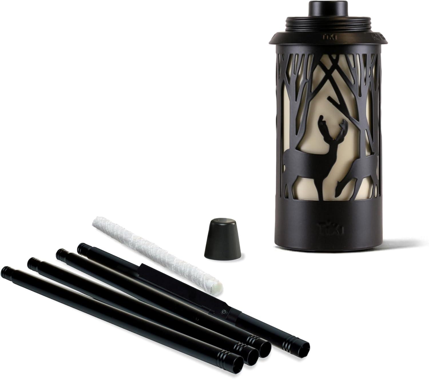 Tiki Hunter Metal Stepnstall Outdoor Torch Brown