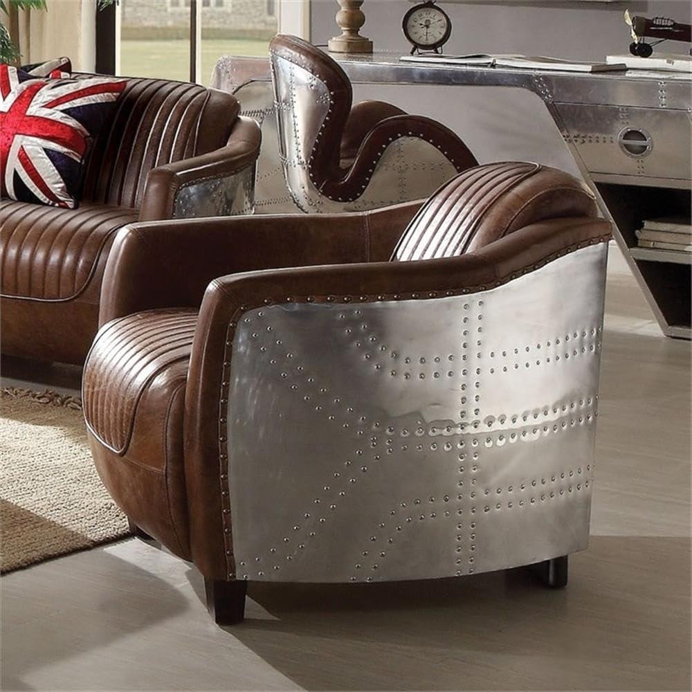 Brancaster Leather Barrel Chair