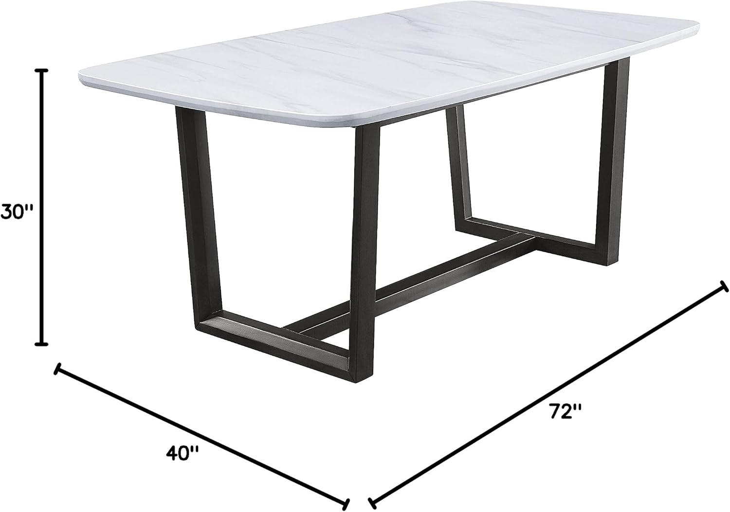 ACME Madan Dining Table in Weathered Gray