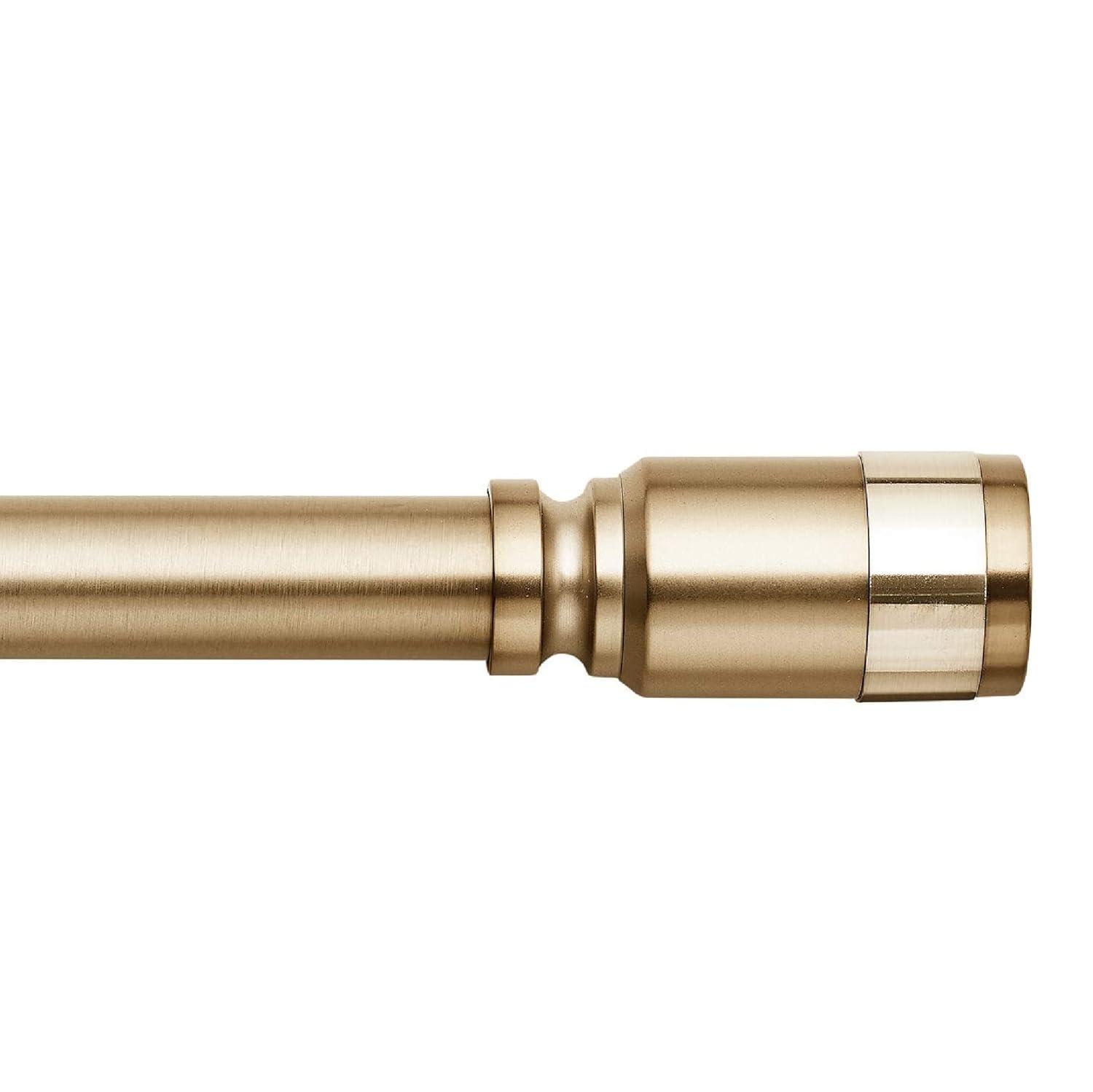 Mode Premium Collection 1 1/8 in Diameter Curtain Rod, Cylinder Finials and Steel Wall Mounted Adjustable Rod