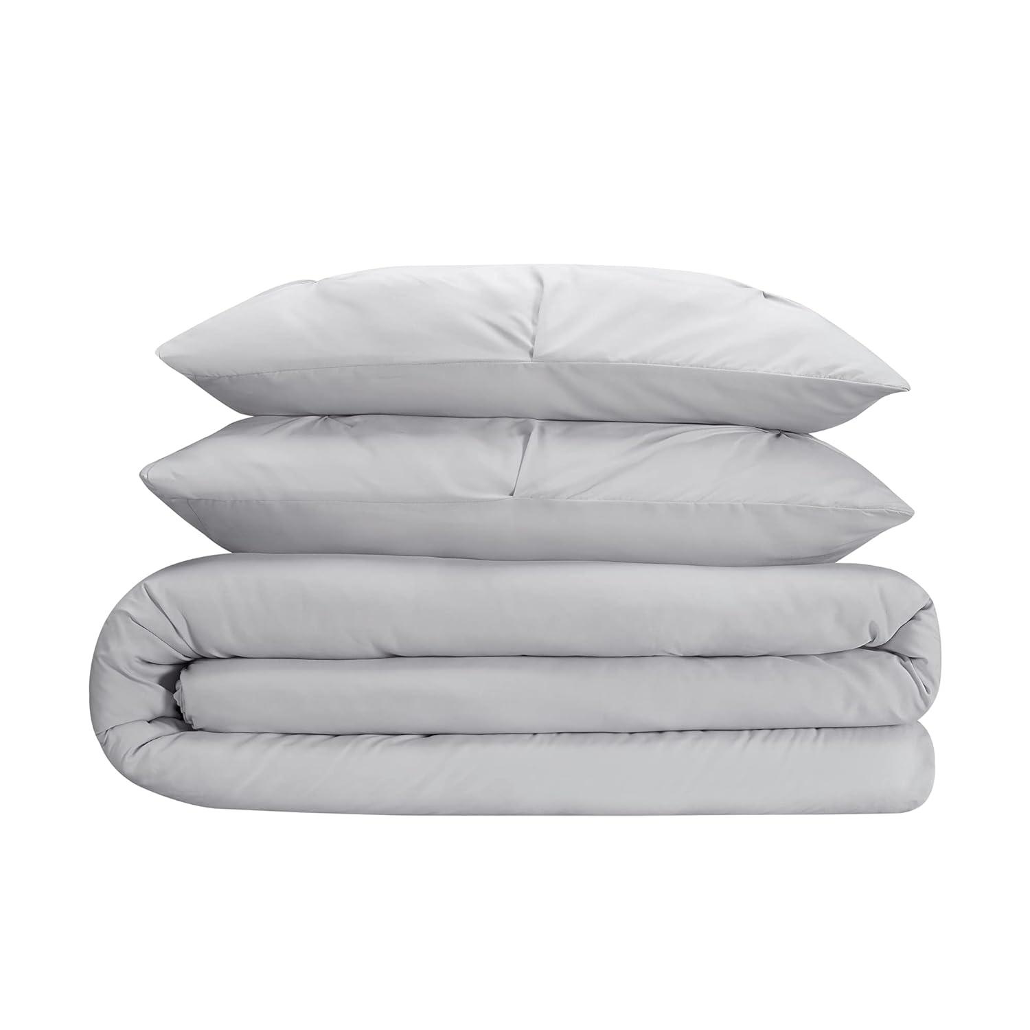 Serta Simply Clean Microfiber 3 Piece Duvet Cover Set