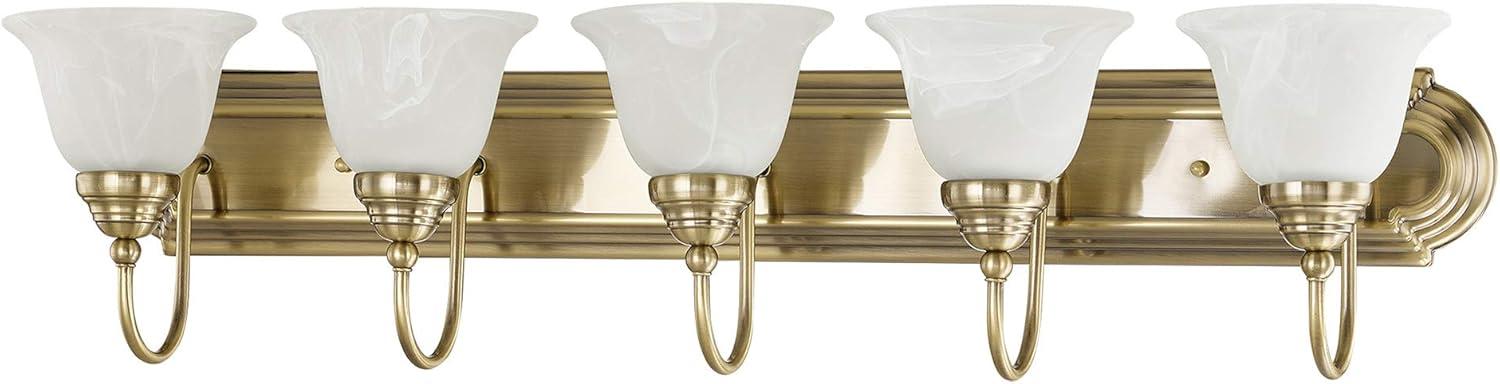 Livex Lighting Belmont 5 - Light Vanity in  Antique Brass