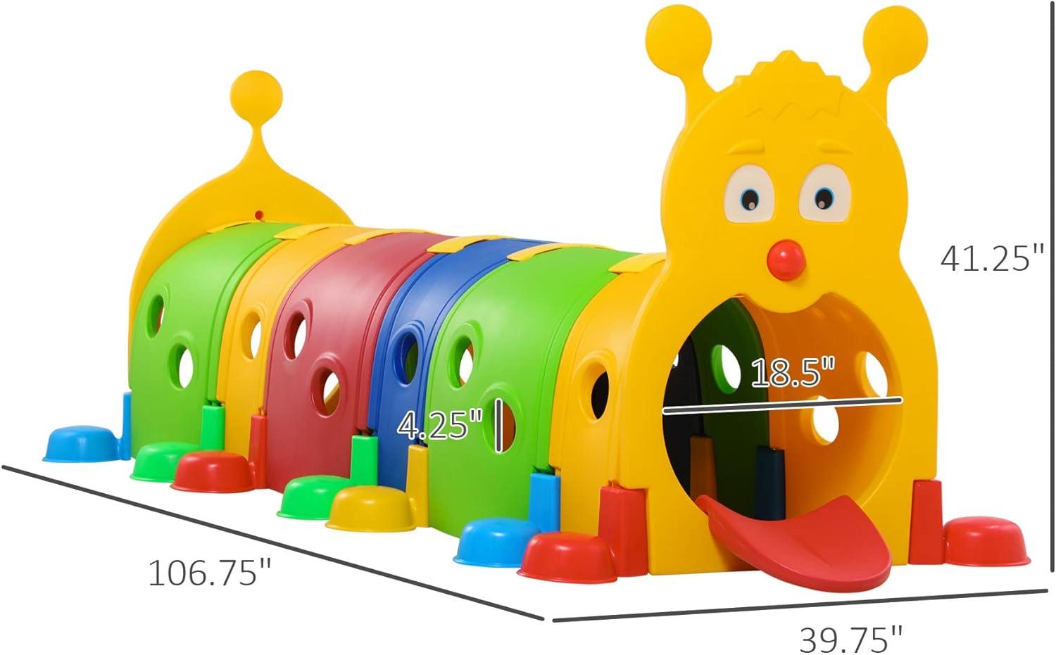 Multicolor Caterpillar Tunnel Play Equipment for Kids