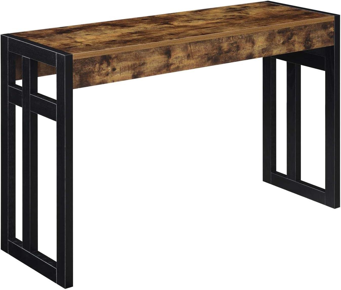 Monterey Versatile Barnwood & Black Console Table with Storage