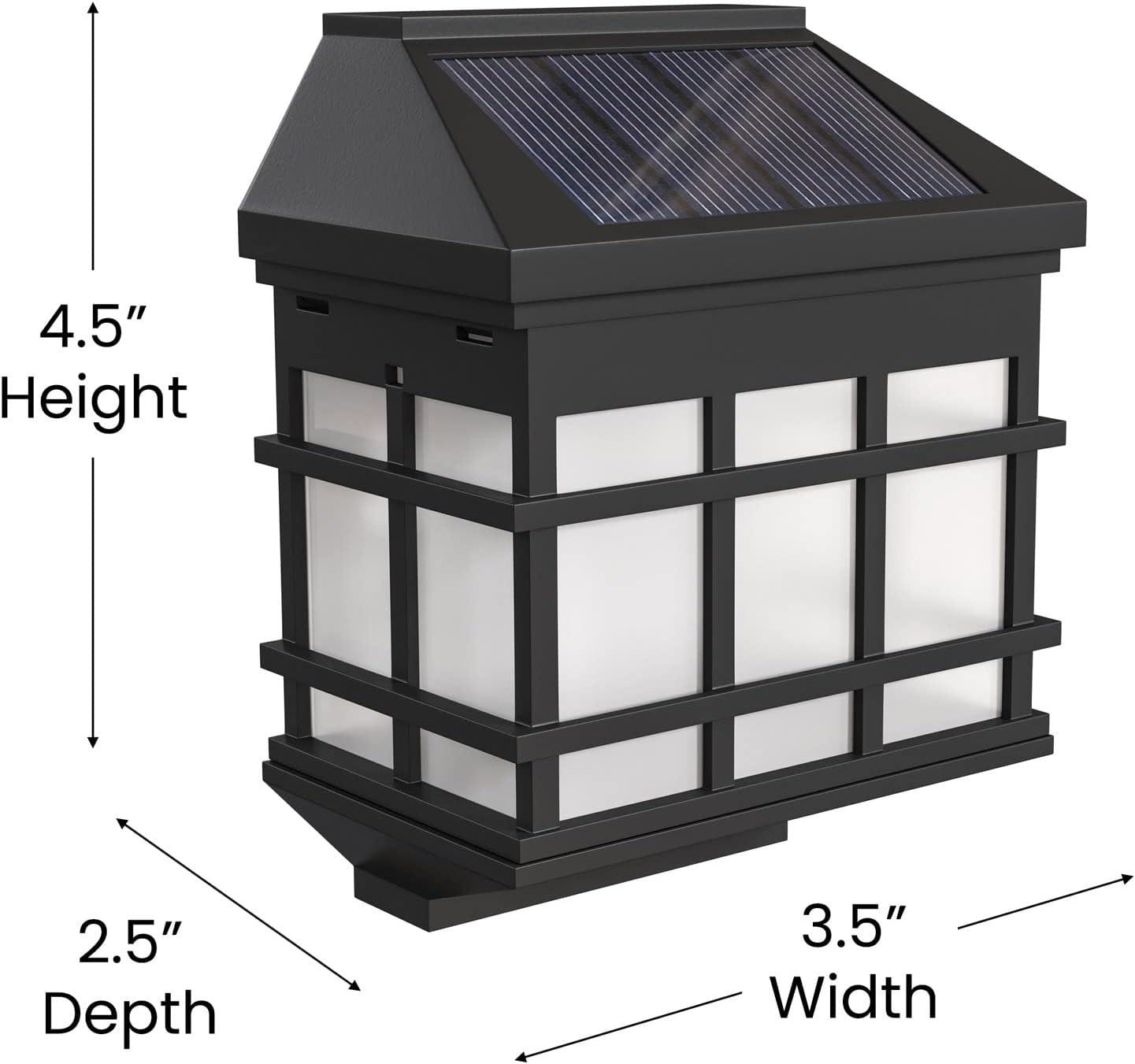 Rutland Decorative Wall Mount Solar Powered Lighting for Decks and Fencing