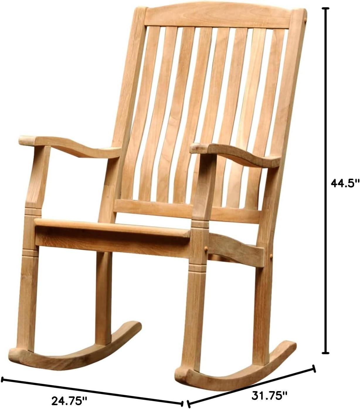 Solid Teak Wood Arie Outdoor Rocking Chair