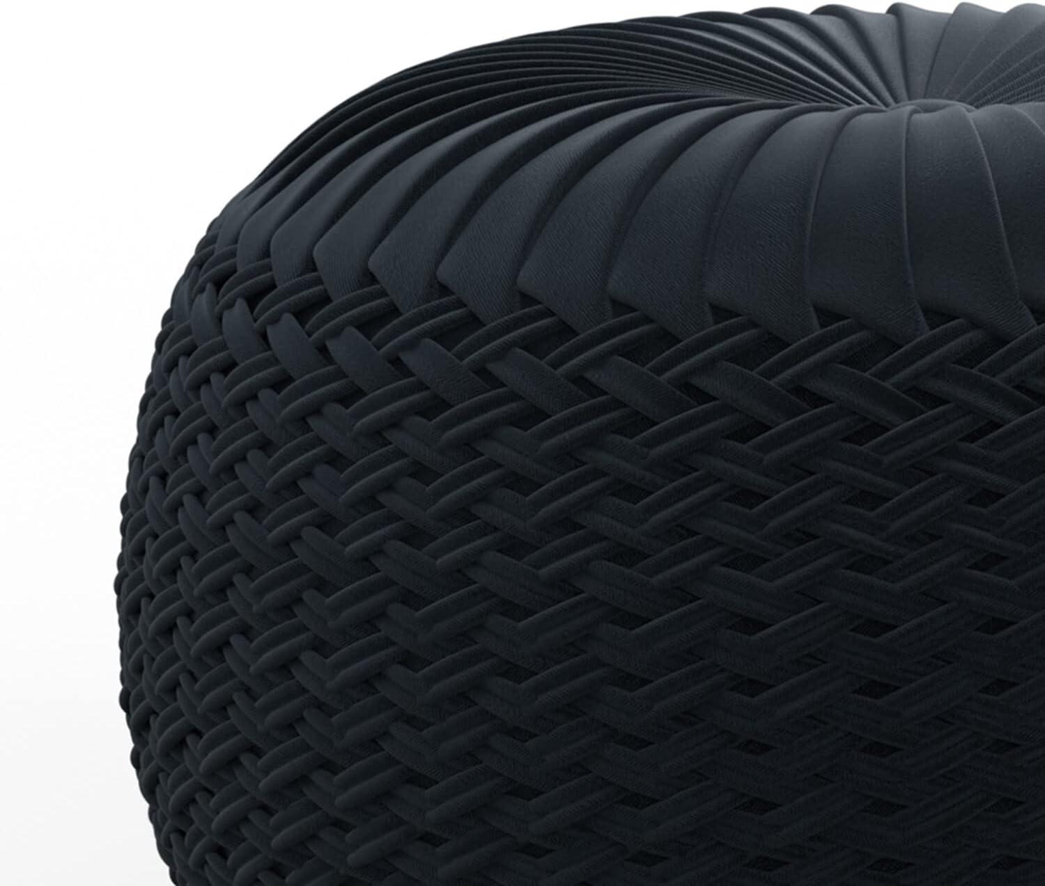 Simpli Home Grafton Velvet Pouf