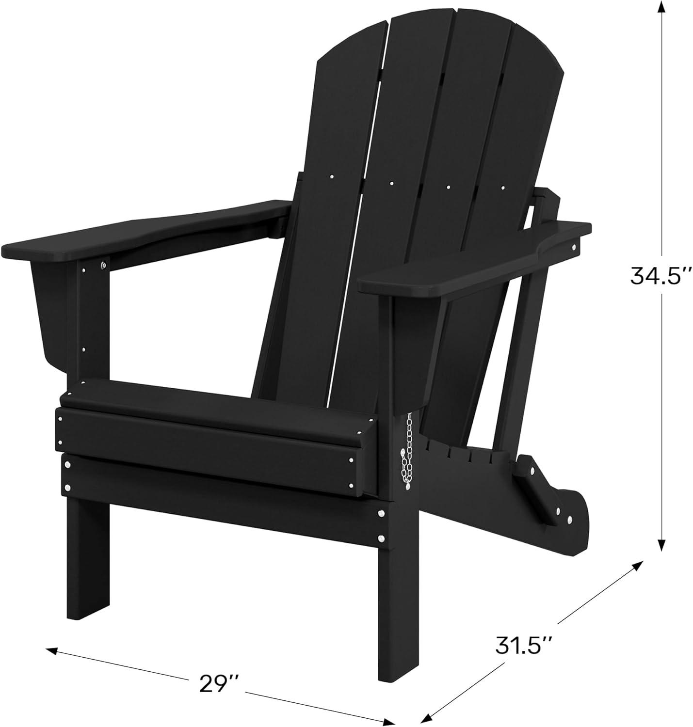 WestinTrends Malibu HDPE Outdoor Patio Folding Poly Adirondack Chair