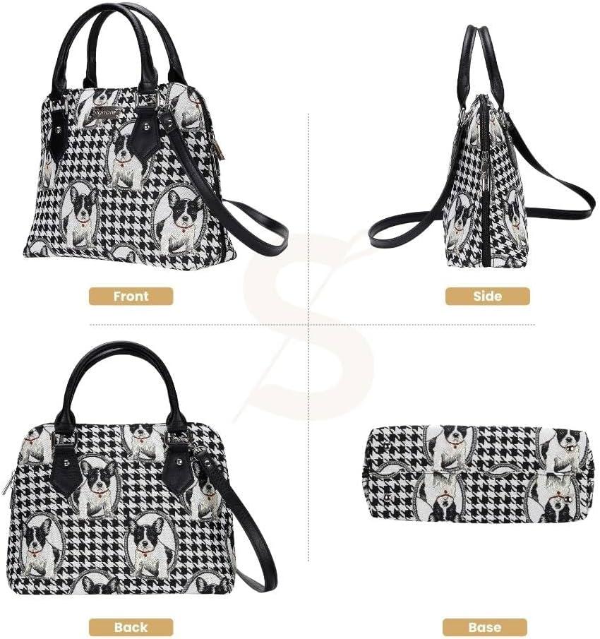 French Bulldog Convertible Top Handle Purse Handbag
