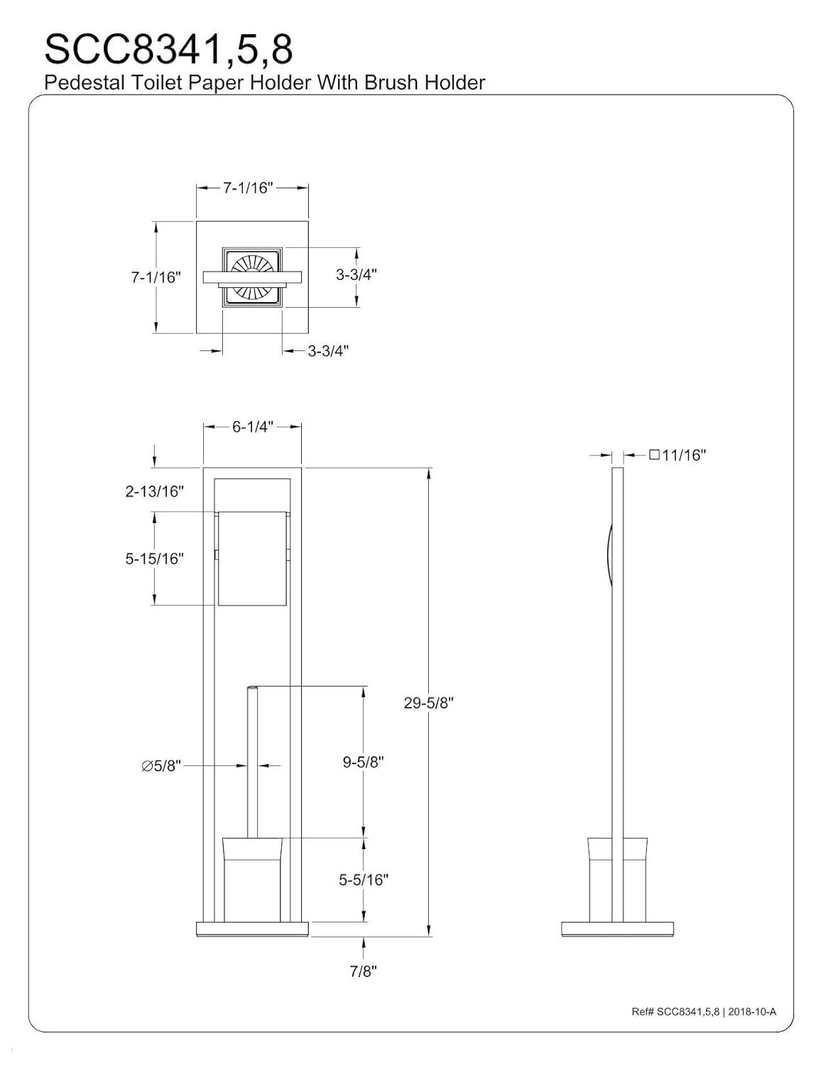 Kingston Brass SCC8341 Kingston Brass Edenscape Freestanding Toilet Paper Holder with Brush and Holder