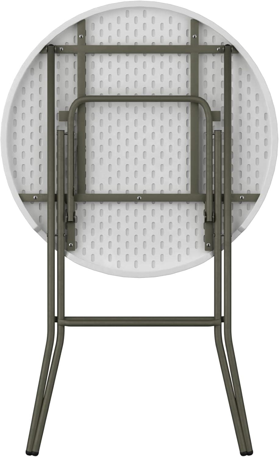 Norwood Commercial Furniture Round Blow-Molded Plastic Indoor/Outdoor Folding Training Table