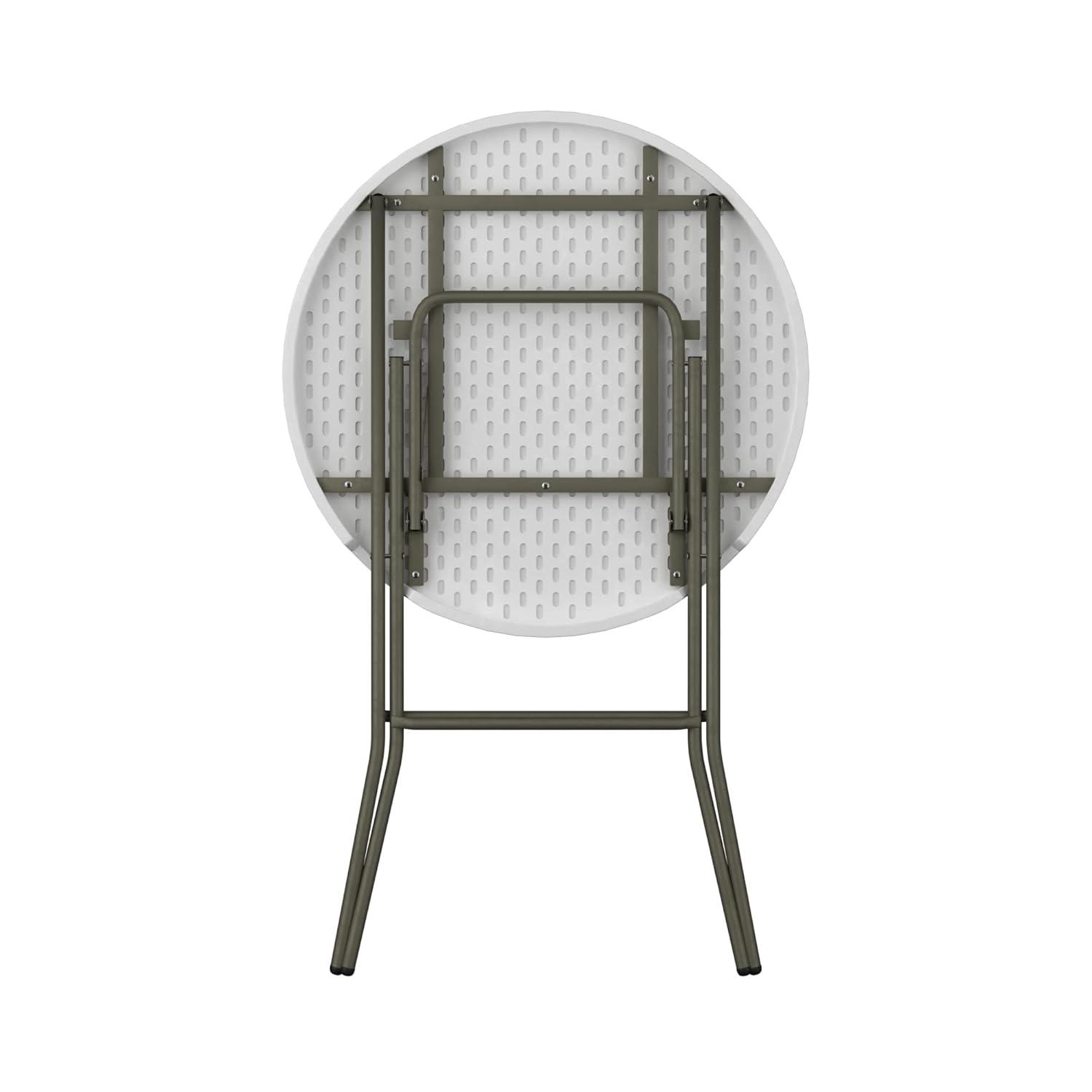 Norwood Commercial Furniture Round Blow-Molded Plastic Indoor/Outdoor Folding Training Table