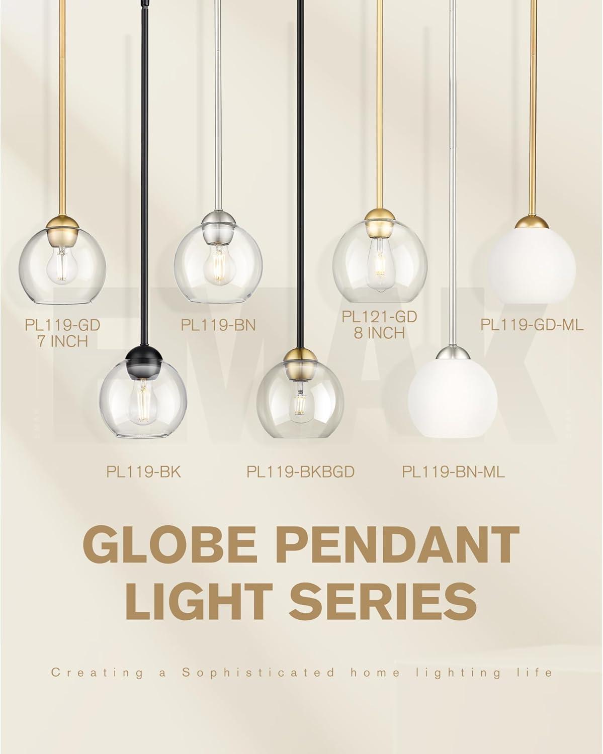 Bleecker 7.75" Metal/Glass Globe LED Pendant, White/Brass