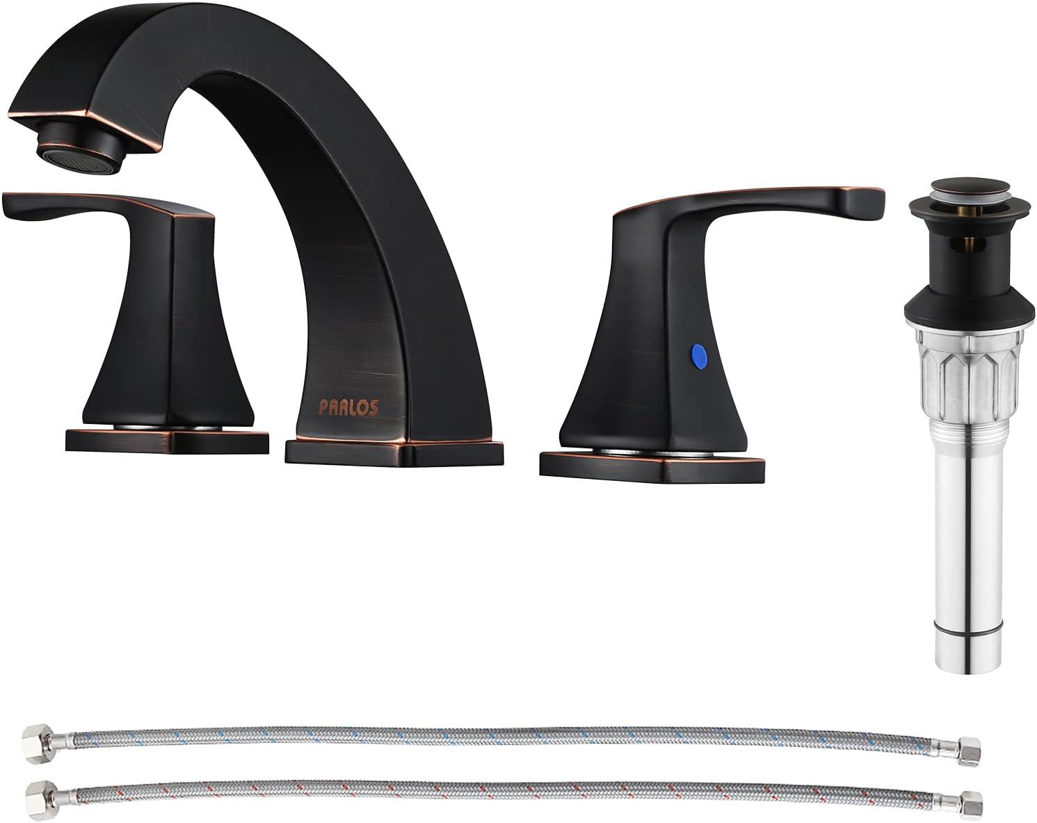 Widespread 2-handle Bathroom Faucet with Drain Assembly