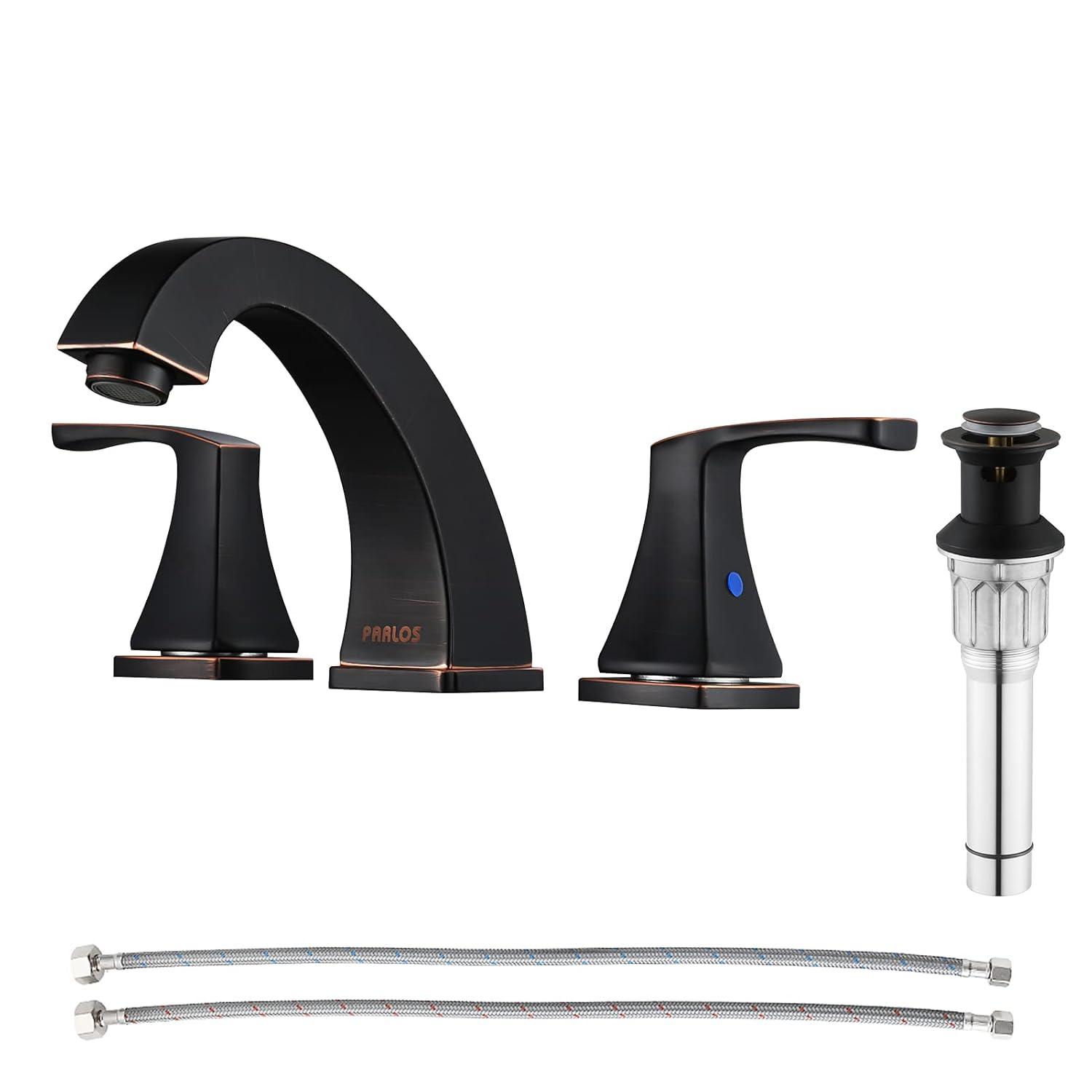 Widespread 2-handle Bathroom Faucet with Drain Assembly