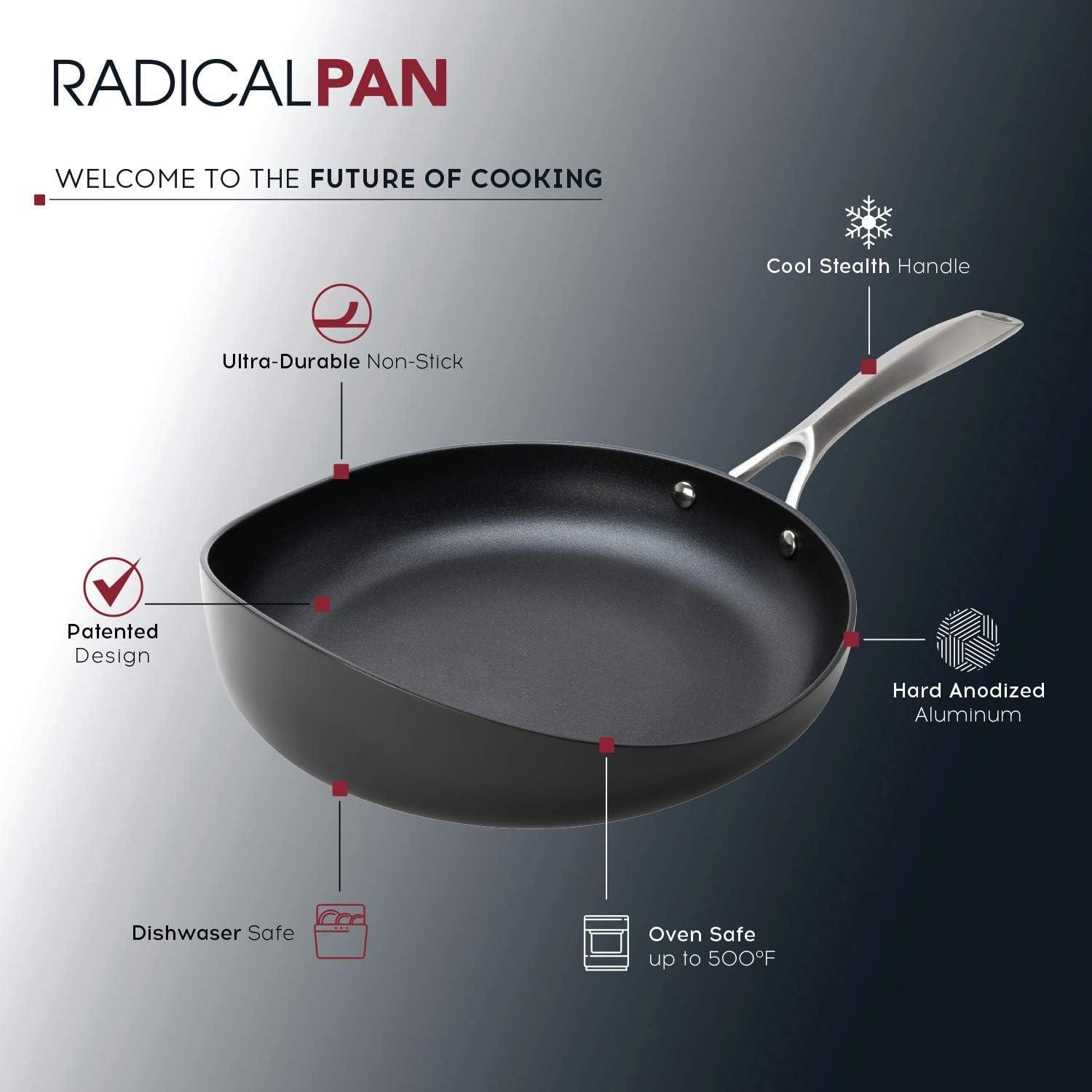 Rad USA 12-Inch Radical Cooking Pan Hard-Anodized Non-Stick w/ Stay Cool Handle