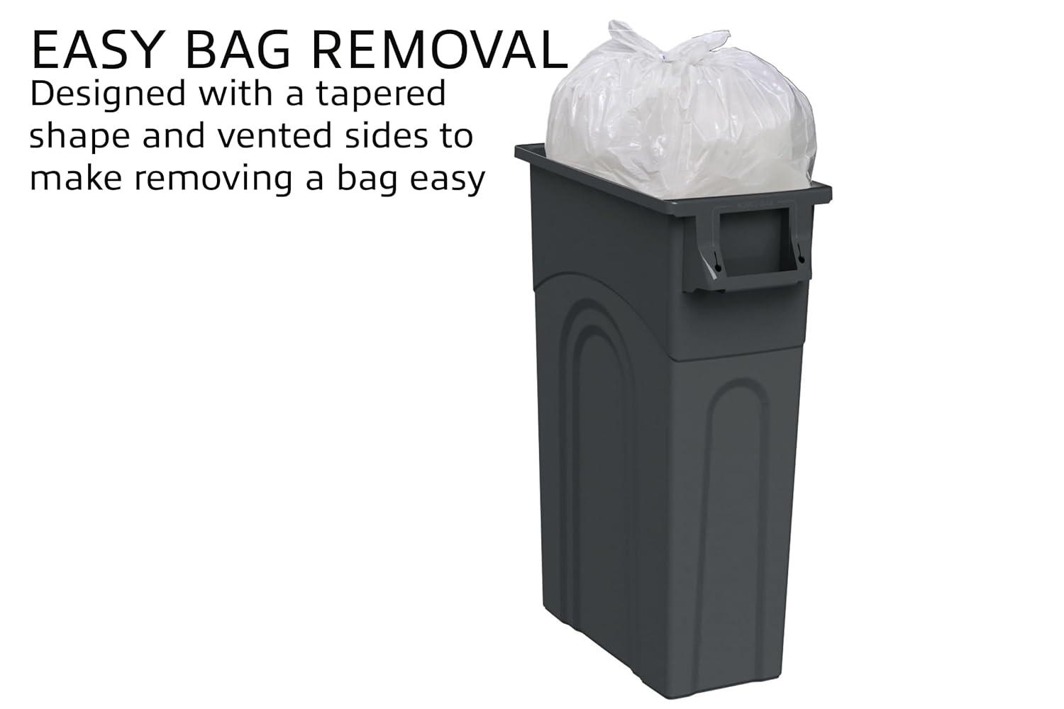 United Solutions United Solutions Highboy Waste Container, 23 Gal, 2 Pack, Space Saving