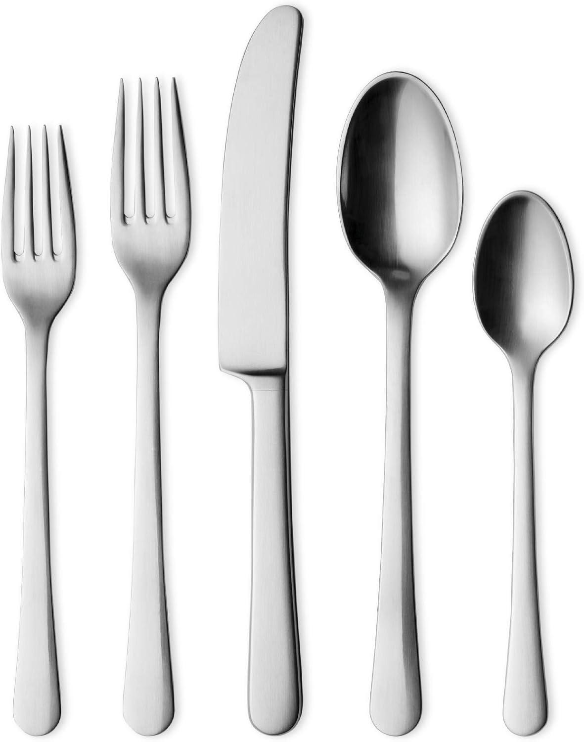 Minimalist Matte Stainless Steel 5-Piece Cutlery Set