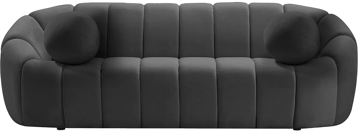 Meridian Furniture Elijah Grey Velvet Sofa