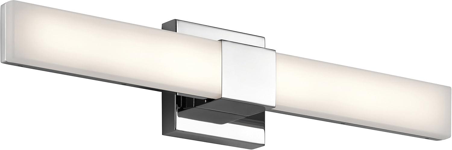 Elan Neltev 24" LED Wall Sconce with White Acrylic Downlight in Chrome