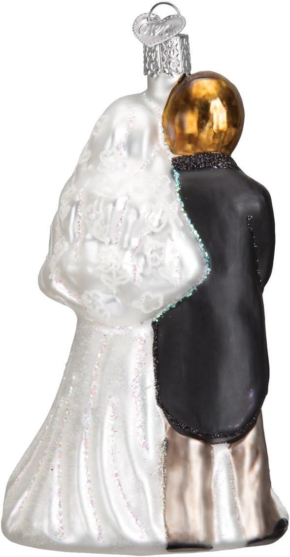Old World Christmas Bride and Groom Gifts Glass Blown Ornaments for Christmas Tree Bridal Couple