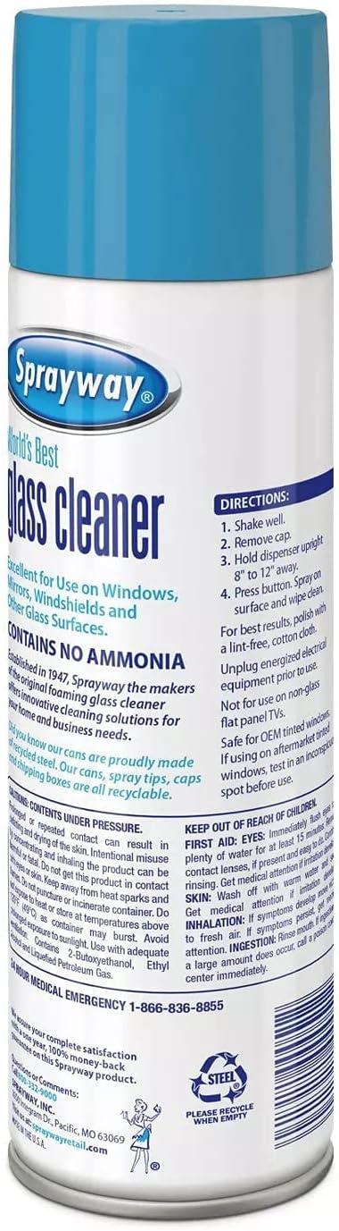 Sprayway Glass Cleaner Aerosol, 19 Oz