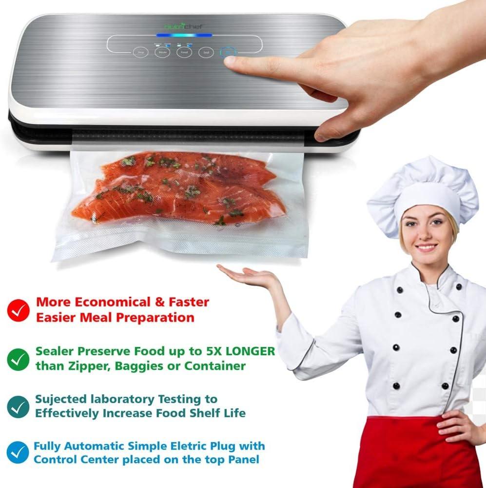 NutriChef Automatic Food Vacuum Sealer w/ Starter Kit