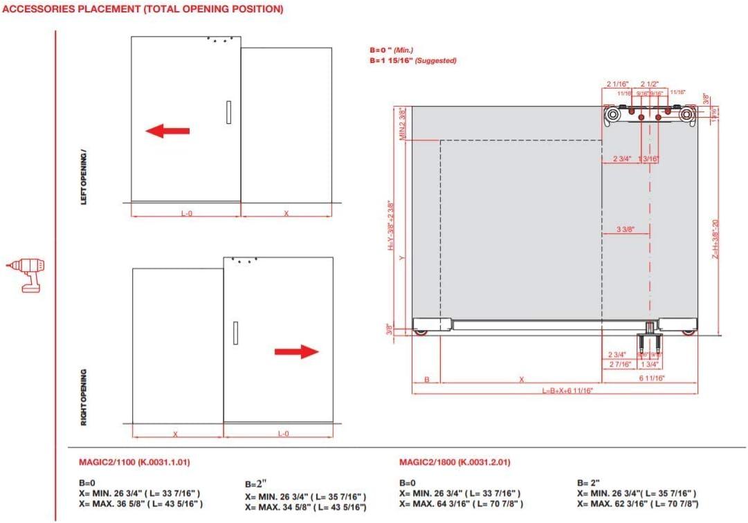 Magic 2 Wall Mount Sliding System For Wood Doors