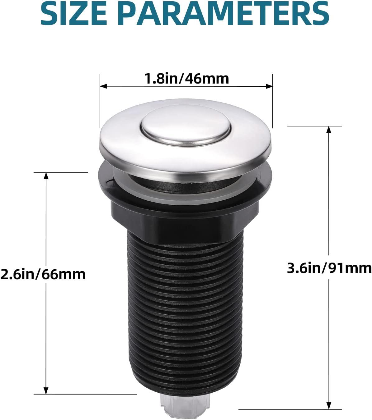 Kraus KRAUS Garbage Disposal Air Switch Kit with Push Button, AC Adapter, Power Cord, and Air Tube Included