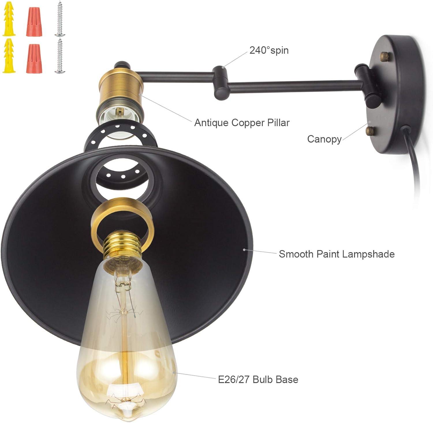 Kantou Plug-in Swing Arm Sconce