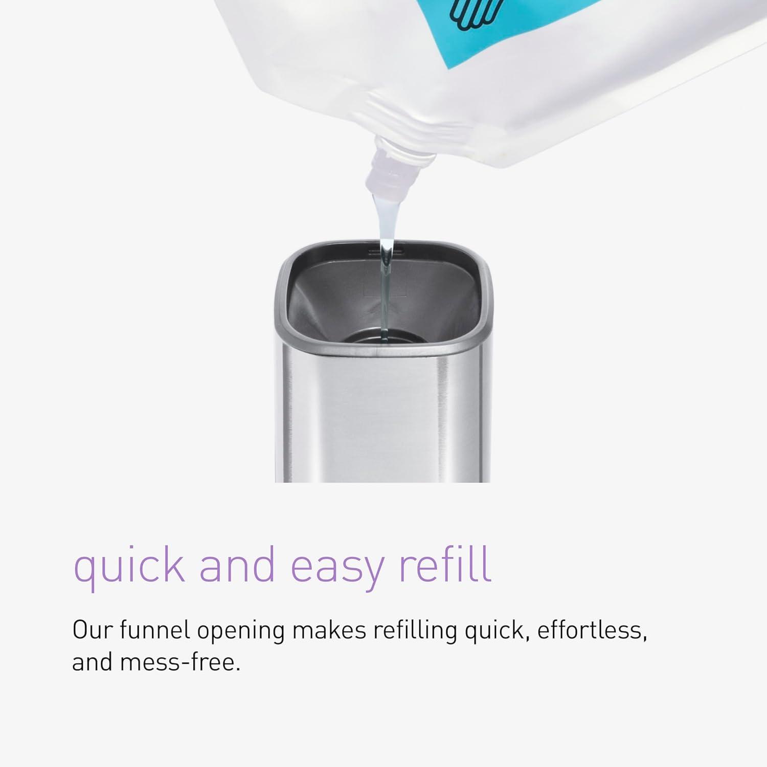 Simplehuman 10oz Pulse Pump, Kitchen Hand Soap Dispenser, Brushed Stainless Steel