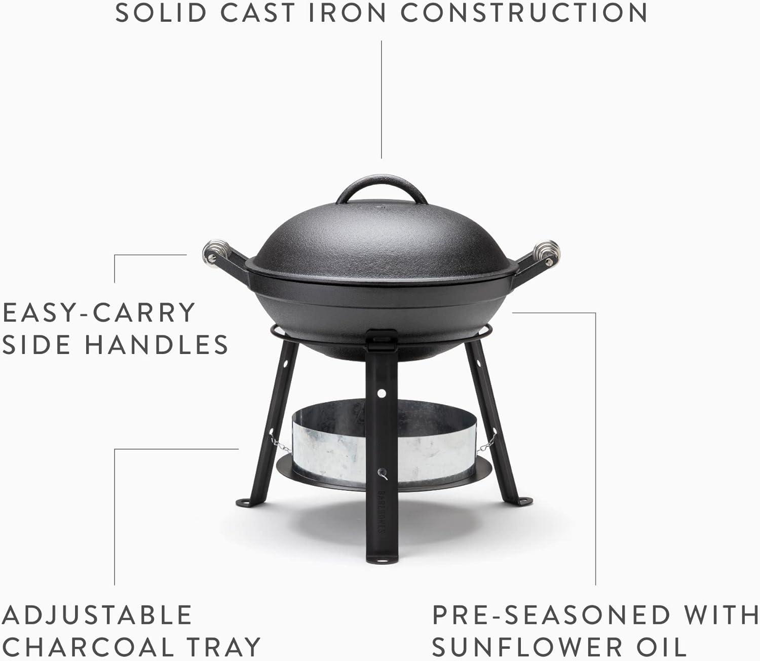 Barebones Black All-In-One cast iron grill