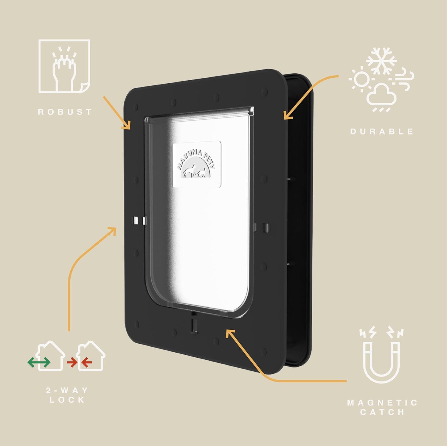 Hakuna Pets 10.31'' W x 13.19'' H Plastic Pet Door