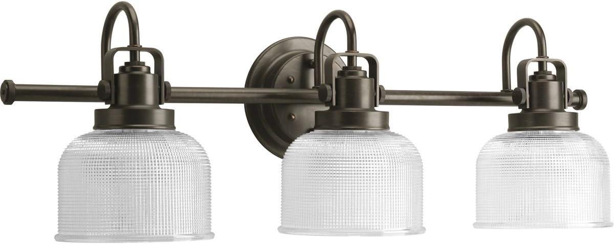 Rosser 3 Light Ribbed Dimmable Vanity Light