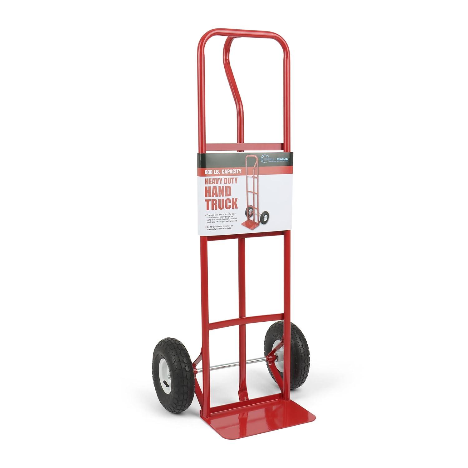 Simpli-Magic Red Steel 600-Lb Capacity Hand Truck Dolly