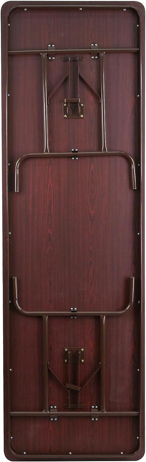 Flash Furniture Wofford 24" x 48" Rectangular High Pressure Mahogany Laminate Folding Banquet Table
