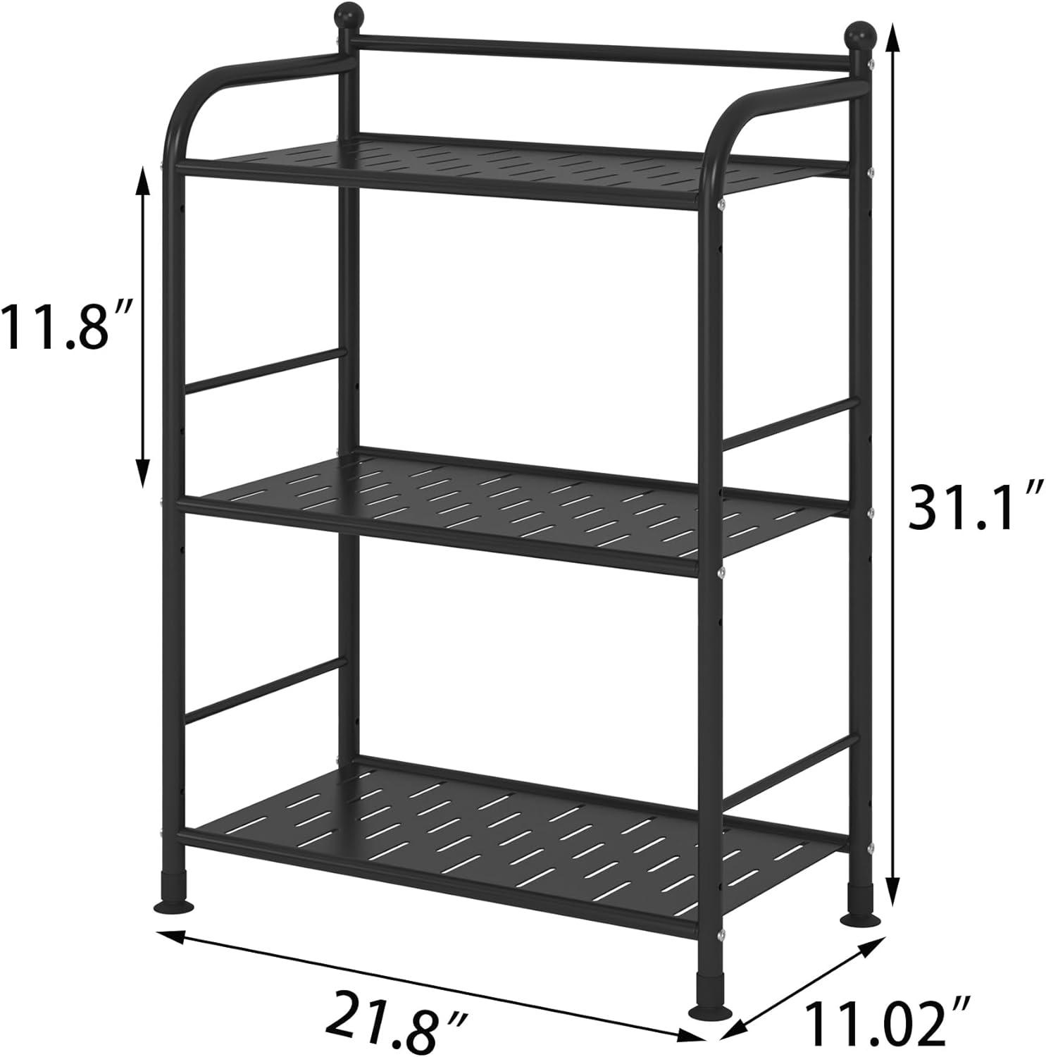 Rebrilliant Metal Shelf Storage Shelves, Living Room Shelves, Corner Kitchen Storage Shelves, Indoor Plant Shelves