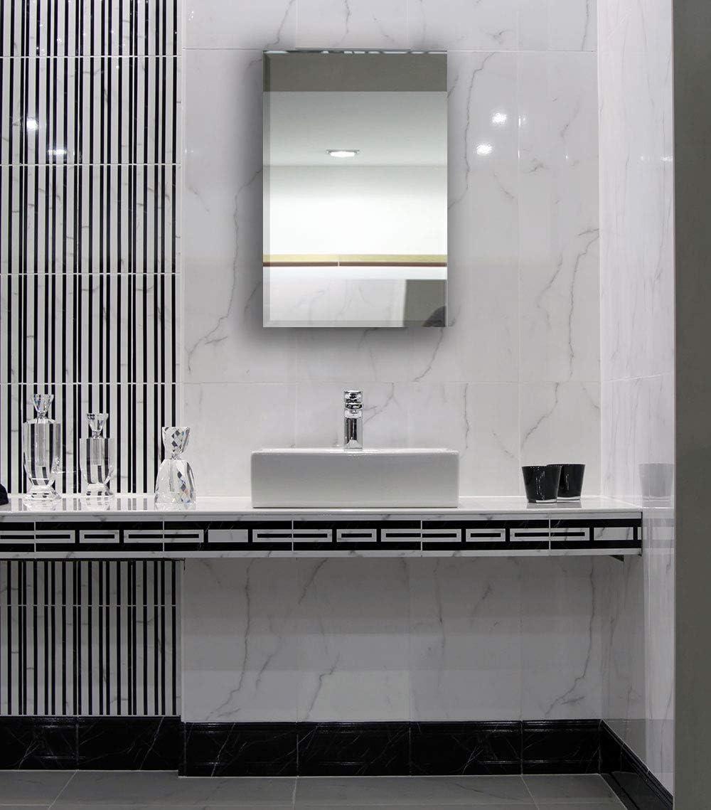 Hamilton Hills Large Simple Rectangular 1 Inch Beveled Wall Mirror Premium