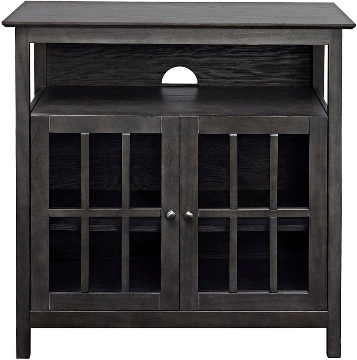 Convenience Concepts Big Sur Highboy TV Stand with Storage Cabinets for TVs up to 40 Inches, Weathered Gray