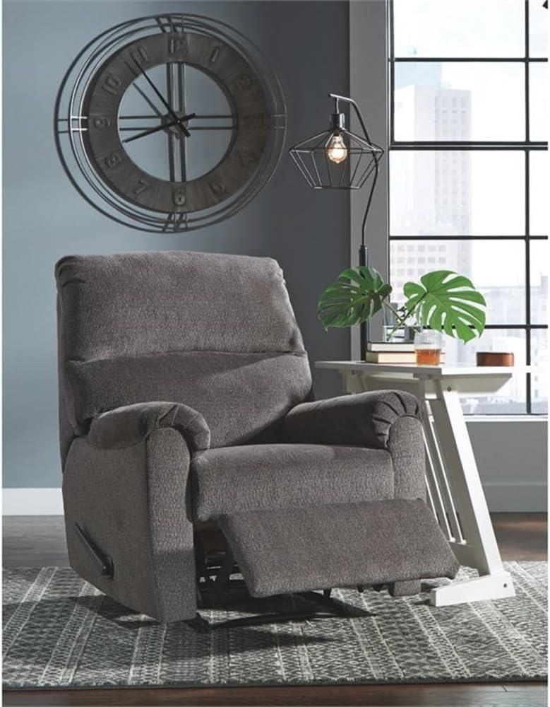 Signature Design by Ashley Nerviano Zero Wall Recliner in Gray