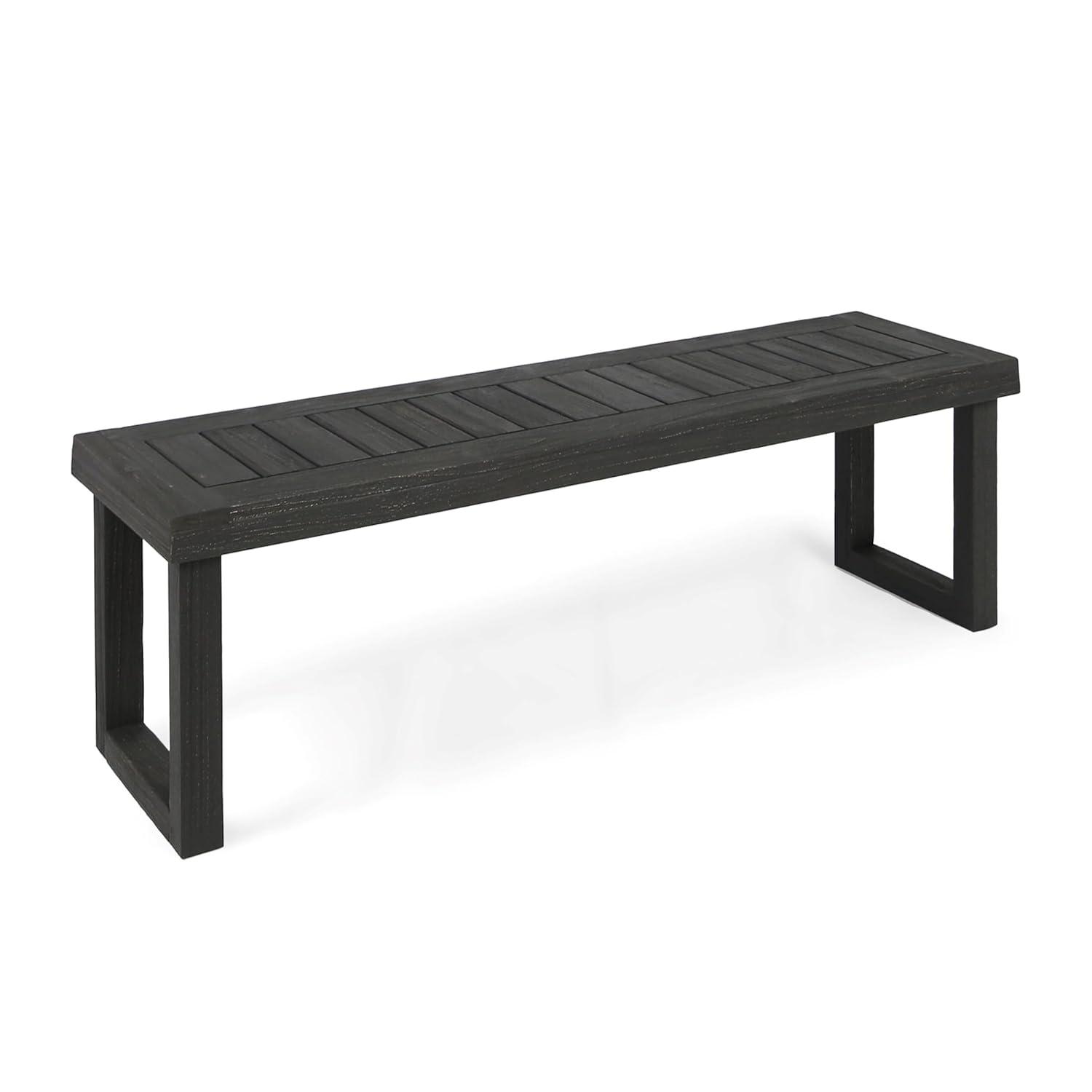 Millwood Pines Egor Acacia Wood Outdoor Bench