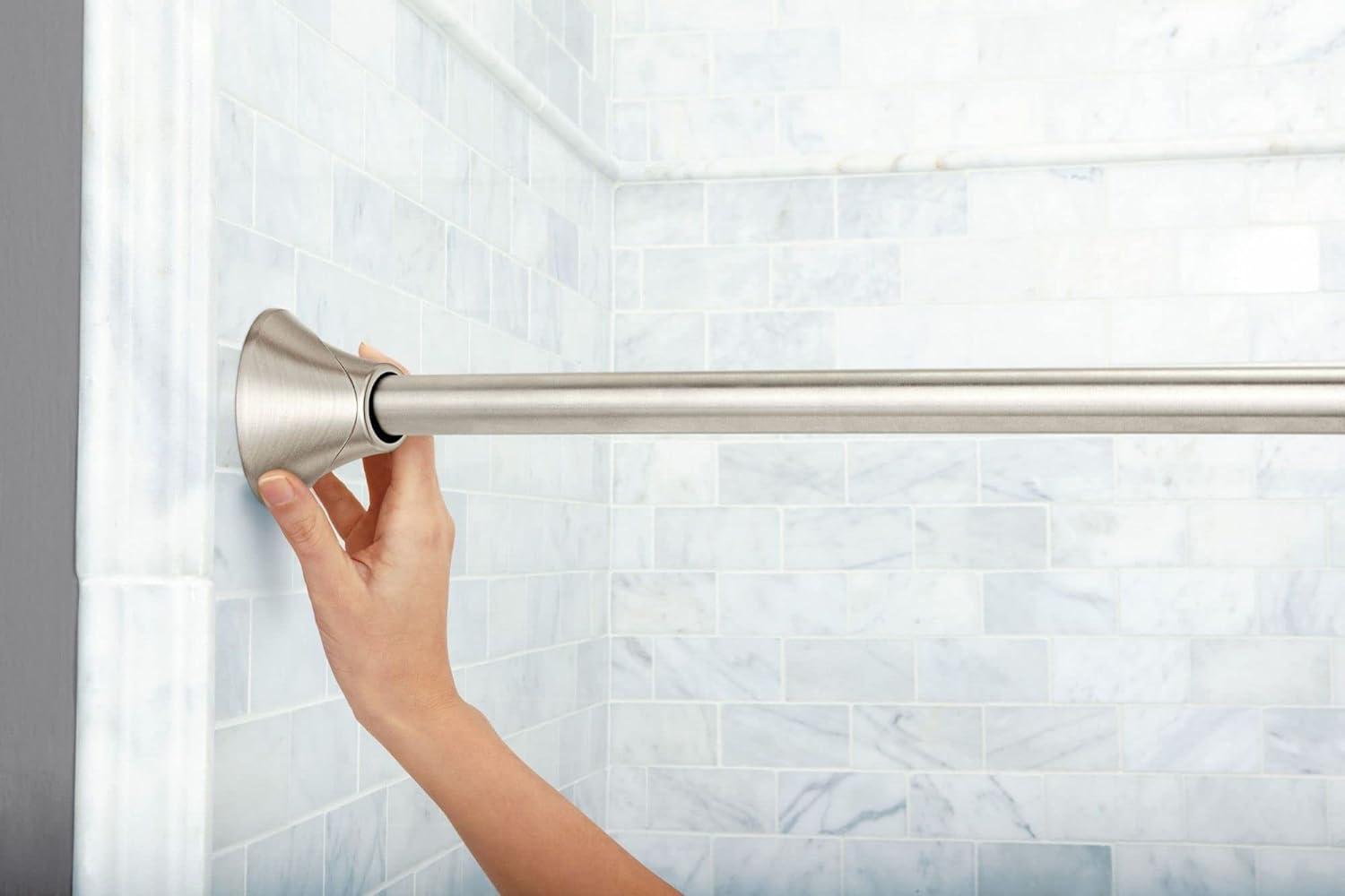 Moen 5-Foot Adjustable Tension Single Curved Shower Curtain Rod