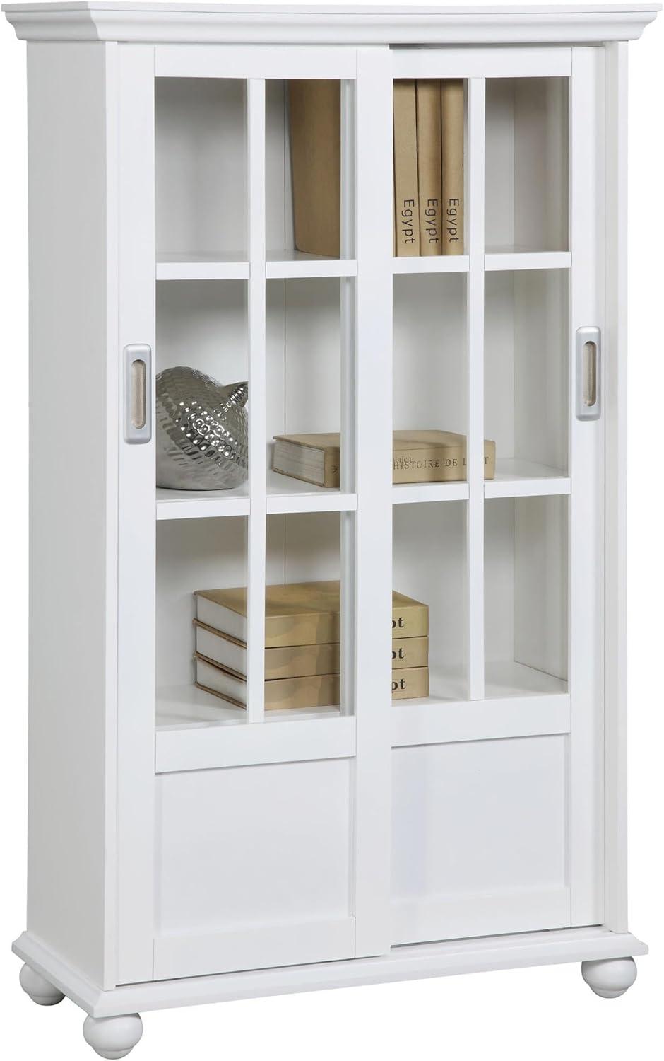 Ameriwood Home Aaron Lane Bookcase with Sliding Glass Doors