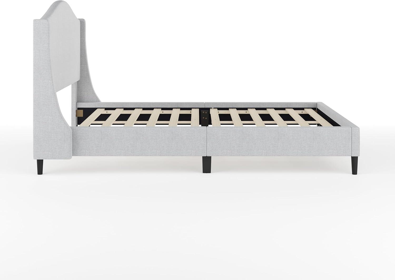 Martha Stewart Martha Stewart Amelia Upholstered Platform Bed With Curved Headboard