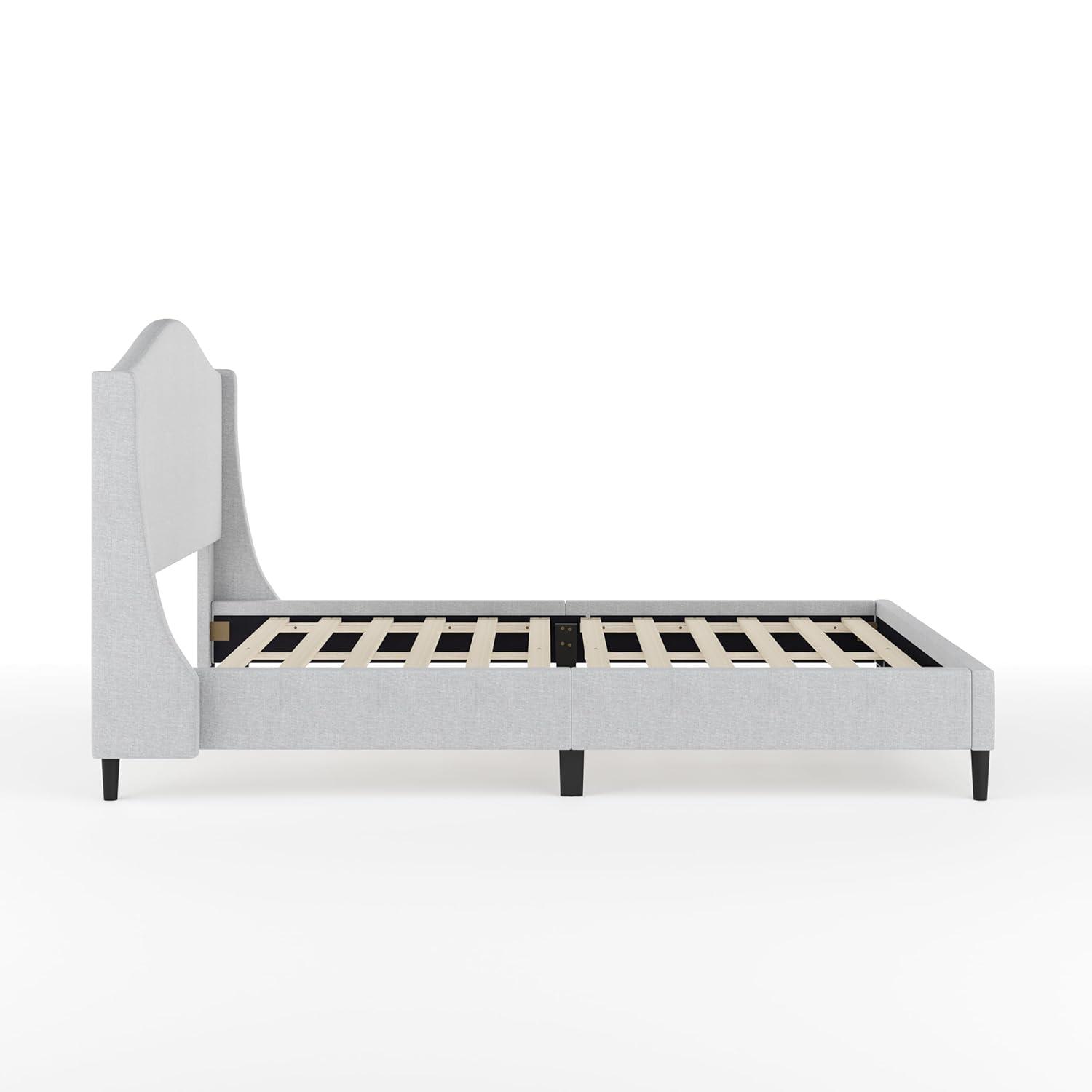 Martha Stewart Martha Stewart Amelia Upholstered Platform Bed With Curved Headboard