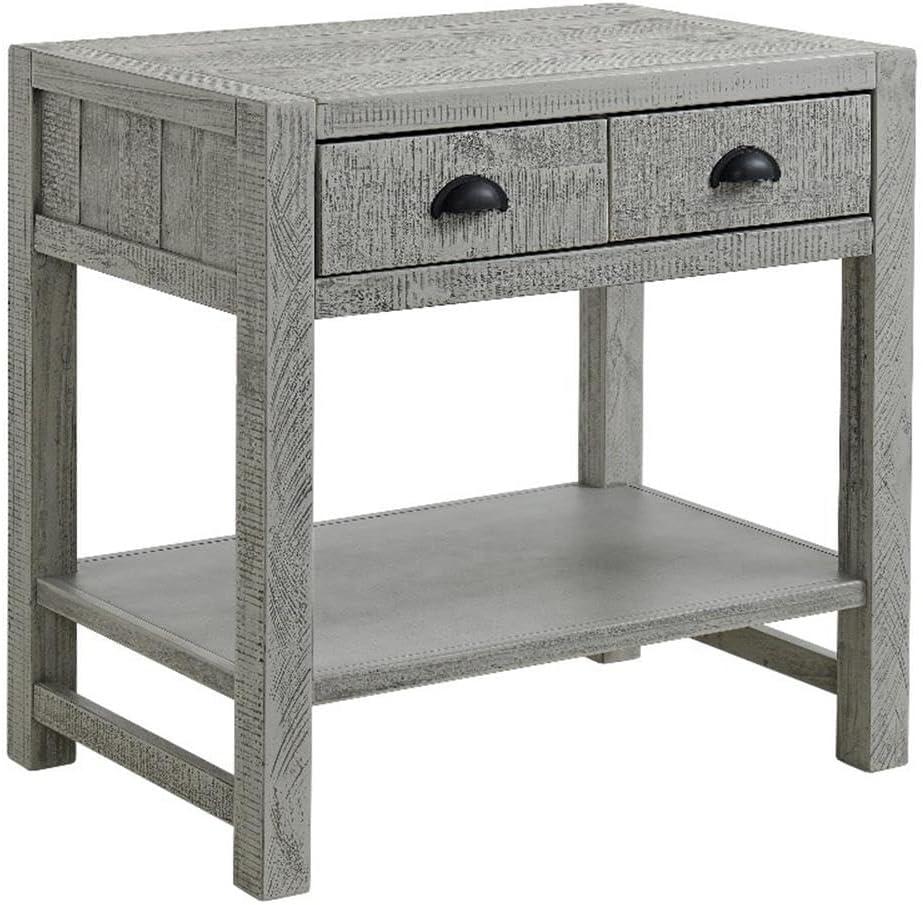 Arden 2-Drawer Wood Nightstand, Perfect for Modern Rustic, Boho or Traditional Bedroom, Functional and Stable Storage, 28W x 19D x 26 3/8H